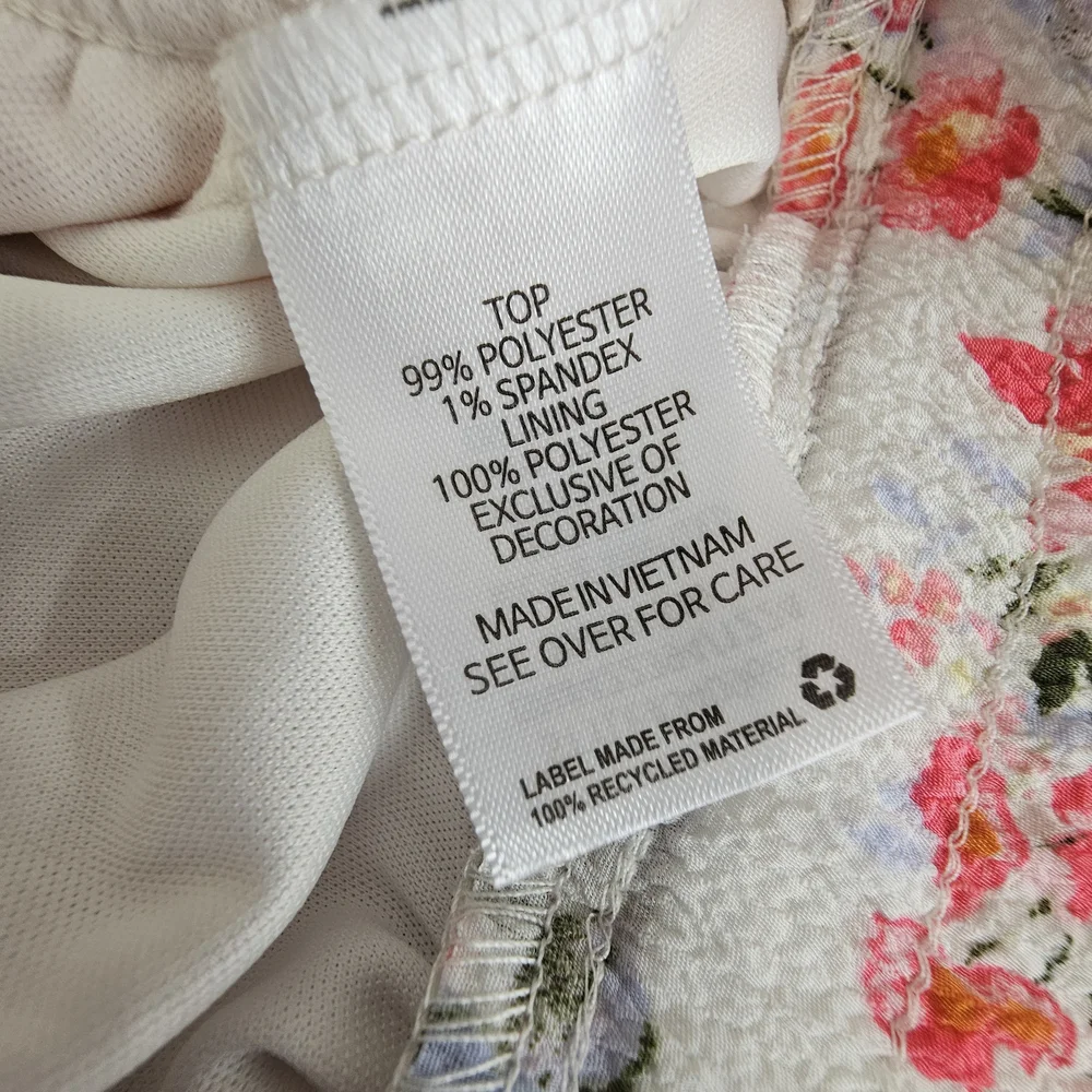 I.N. Studio On/Off-Shoulder White Pink Floral Blouse Top Women's Size 1 & 2X - Picture 6 of 7